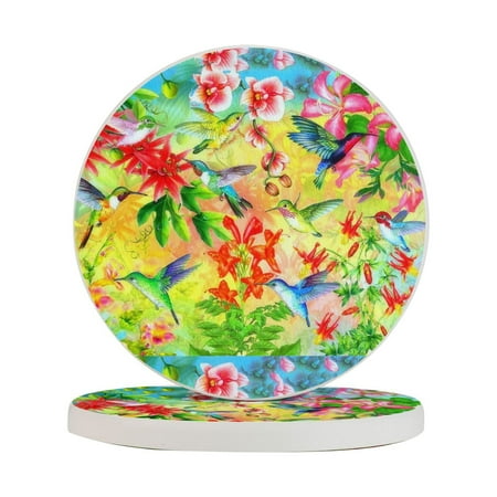 Circular Drink Coasters Set Hummingbird Flowers Digital Art Beautiful Home Decor Diatomite Heat-Resistant Diatomite Protect Table Countertop
Circular Drink Coasters Set Hummingbird Flowers Digital Art Beautiful Home Decor Diatomite Heat-Resistant Diatomite Protect Table Countertop