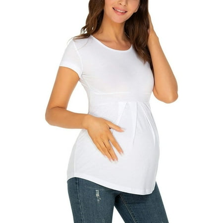 ELFINDEA womens tops Pregnant Maternity Fashion Short Sleeve Maternity Blouse Beautiful and Elegant T-Shirt White XL
ELFINDEA womens tops Pregnant Maternity Fashion Short Sleeve Maternity Blouse Beautiful and Elegant T-Shirt White XL