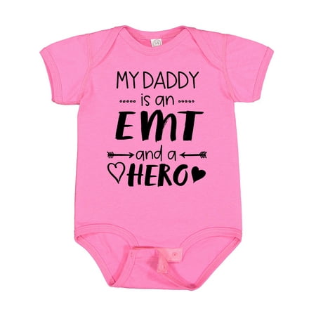 Inktastic My Daddy is an EMT and a Hero Gift Baby Boy or Baby Girl Bodysuit