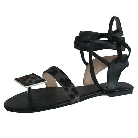 iOPQO Women s sandals Women Flip-Flops Leopard Print Roman Style Lace-Up Flats Sandals Open Toe Shoes Black 35
iOPQO Women s sandals Women Flip-Flops Leopard Print Roman Style Lace-Up Flats Sandals Open Toe Shoes Black 35