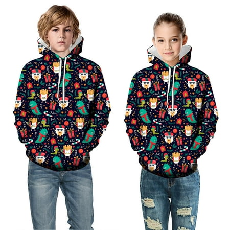 Toddler Boys Sweatshirts Kids Girl Christmas Hoodies Sweaters Printed Dinosaur Casual Hooded with Pockets Sweatshirts for Boys Size 10-12T
Toddler Boys Sweatshirts Kids Girl Christmas Hoodies Sweaters Printed Dinosaur Casual Hooded with Pockets Sweatshirts for Boys Size 10-12T