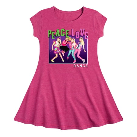 JoJo Siwa - Peace Love Dance - Toddler And Youth Girls Fit And Flare Dress
