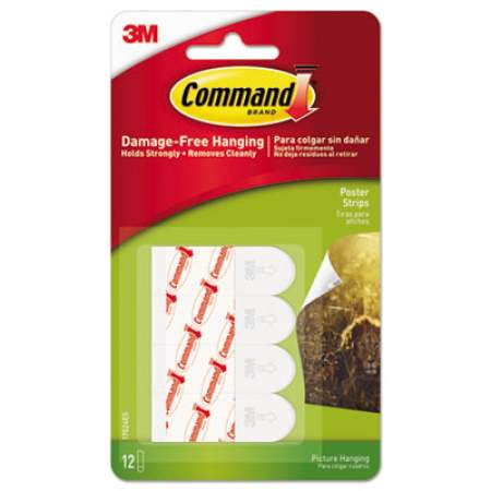 5Pc Command Poster Strips Removable Holds up to 1 lb per Pair 0.63 x 1.75 White 12/Pack (17024ES)
5Pc Command Poster Strips Removable Holds up to 1 lb per Pair 0.63 x 1.75 White 12/Pack (17024ES)