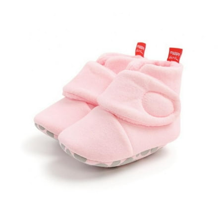 Warm Baby Toddler Shoes Cotton Non-Slip Soft-soled Shoes 0-18Months Pink