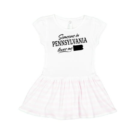 Inktastic Someone in Pennsylvania Loves Me Gift Toddler Girl Dress
