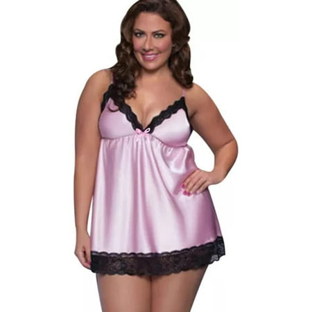 Ropa De Dormir De Encaje Sexy De Talla Grande De G Underwear