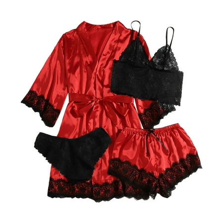 Frehsky pajamas for women Women s Long Pyjama Set Placket Silk Night Lingerie Women s Tops And Shorts Casual Plain Sleepwear Nightdress
Frehsky pajamas for women Women s Long Pyjama Set Placket Silk Night Lingerie Women s Tops And Shorts Casual Plain Sleepwear Nightdress