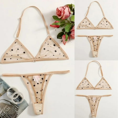 MRULIC lingerie for women Print Bra Women Star Underwear Thong Underwear Pajamas Lingerie Beige + S
MRULIC lingerie for women Print Bra Women Star Underwear Thong Underwear Pajamas Lingerie Beige + S