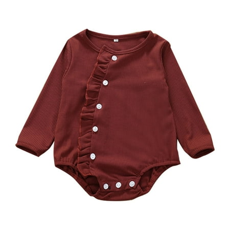 Rovga Kids Girls Baby Toddler Bodysuits Long Sleeved Ruffled Single Solid Color Cute Triangle Romper Jumpsuit
Rovga Kids Girls Baby Toddler Bodysuits Long Sleeved Ruffled Single Solid Color Cute Triangle Romper Jumpsuit