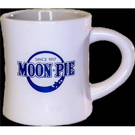 5 White and Blue Moon Pie Ceramic Dinner Mug