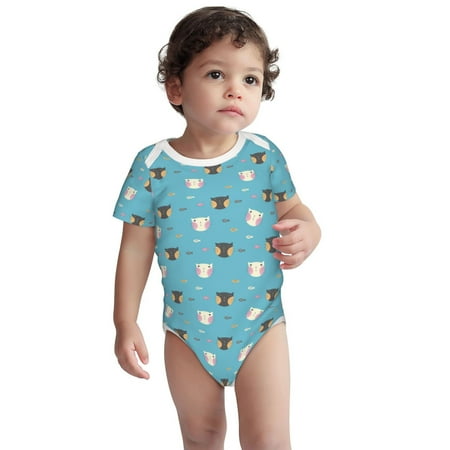 Fotbe Cat Fish Pattern Unisex-baby Short-sleeve Bodysuit Short Sleeve Bodysuits One-piece 100% Organic Cotton for Infant Baby Boys Unisex-2 Years
Fotbe Cat Fish Pattern Unisex-baby Short-sleeve Bodysuit Short Sleeve Bodysuits One-piece 100% Organic Cotton for Infant Baby Boys Unisex-2 Years