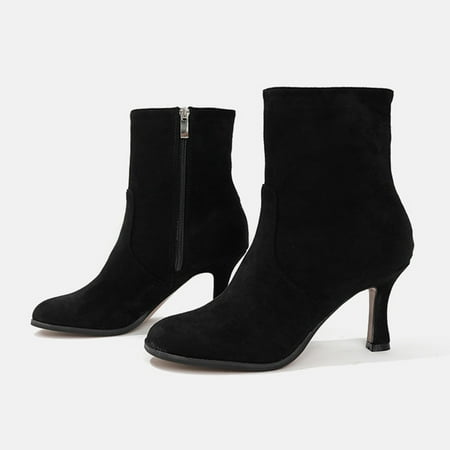 ERTUTUYI Women Ankle Boots Autumn And Winter Solid Color Simple Fashion Stiletto Round Toe Side Zipper Black 39
ERTUTUYI Women Ankle Boots Autumn And Winter Solid Color Simple Fashion Stiletto Round Toe Side Zipper Black 39
