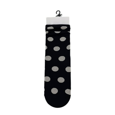 Wavy mid-tube stockings with crimped hem for ladies