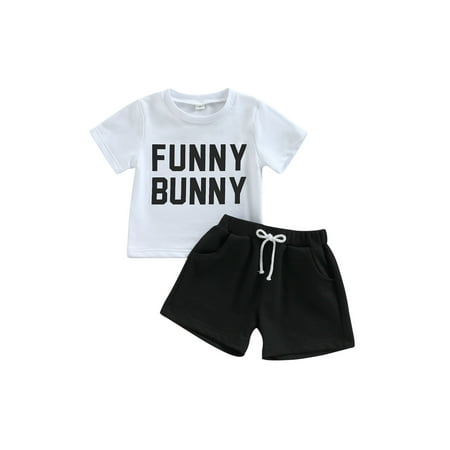 Toddler Baby Boy Short Sleeve Letter Print T-shirt Casual Shorts Summer Outfits 0-4 Years Clothes
Toddler Baby Boy Short Sleeve Letter Print T-shirt Casual Shorts Summer Outfits 0-4 Years Clothes