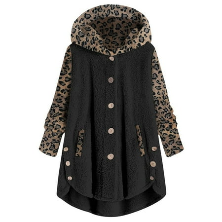 Winter Coats for Women Leopard Fleece Jacket Long Sleeve Hoodies Sweatshirt Button Casual Warm Fuzzy Overcoat Outwear Pullover
Winter Coats for Women Leopard Fleece Jacket Long Sleeve Hoodies Sweatshirt Button Casual Warm Fuzzy Overcoat Outwear Pullover