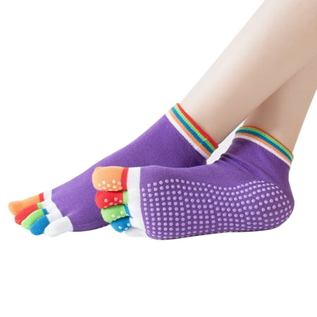 Women s Colorful Comfortable Yoga Pilates Barre Cotton Full Toe Grip Socks with Non-Slip Non-Skid Gel Bottom Purple
Women s Colorful Comfortable Yoga Pilates Barre Cotton Full Toe Grip Socks with Non-Slip Non-Skid Gel Bottom Purple
