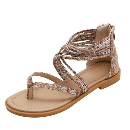 Women s Open Toe Gladiator With Back Zipper Closure Flat Sandals Ankle Strap Thong Shoes
Women s Open Toe Gladiator With Back Zipper Closure Flat Sandals Ankle Strap Thong Shoes
