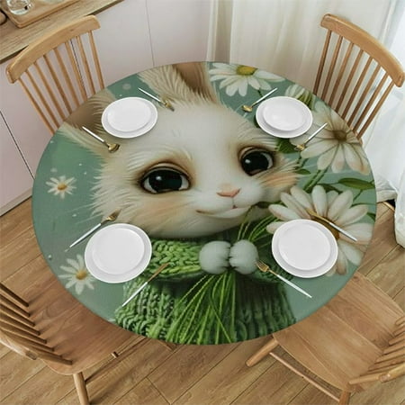 Patifu Rabbit Daisies Sweater Round Table Cover Stain Resistant Washable Indoor Outdoor Tablecloth Kitchen Dining Wedding Parties 100% Polyester Fiber 31-35
Patifu Rabbit Daisies Sweater Round Table Cover Stain Resistant Washable Indoor Outdoor Tablecloth Kitchen Dining Wedding Parties 100% Polyester Fiber 31-35