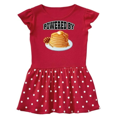 Inktastic Powered by Pancakes Gift Baby Girl Dress