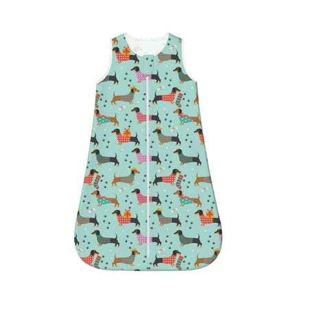 Fotbe Christmas Dachshund Pattern Sleep Sack - Baby Wearable Blanket with Zipper Extra Soft Cotton Sleeveless Sleeping Bag for Infants-Medium
Fotbe Christmas Dachshund Pattern Sleep Sack - Baby Wearable Blanket with Zipper Extra Soft Cotton Sleeveless Sleeping Bag for Infants-Medium
