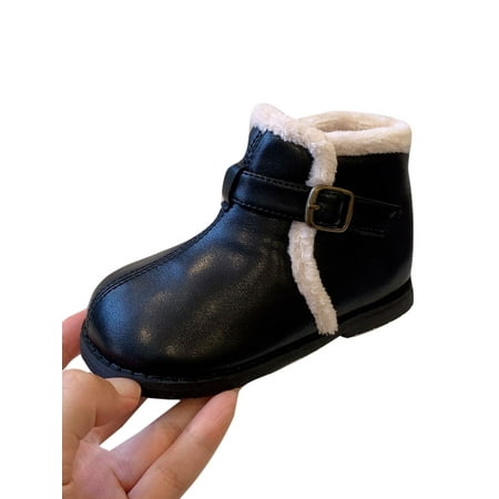 GENILU Children Comfort Casual Snow Booties Round Toe Ankle Boots Dress Fuzzy Collar Leather Boot Black 6C
GENILU Children Comfort Casual Snow Booties Round Toe Ankle Boots Dress Fuzzy Collar Leather Boot Black 6C