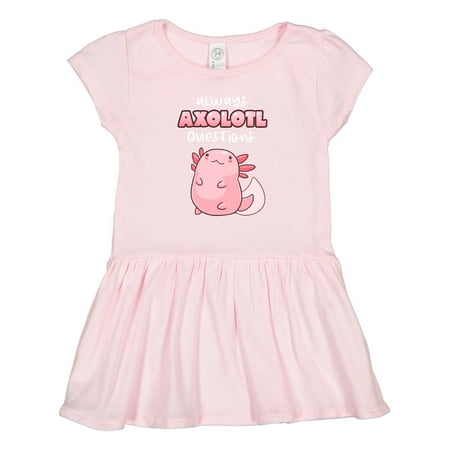 Inktastic Always Axolotl Questions Cute Curious Axolotl Gift Toddler Girl Dress