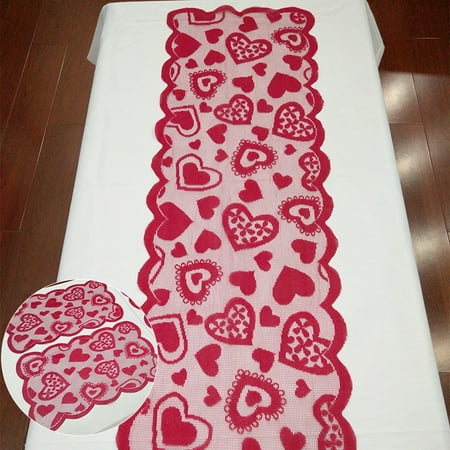 Love Heart Table Runner & Table Mat Couple Dining Table Decor Knitted Rectangular Tablecloth for Wedding Party
Love Heart Table Runner & Table Mat Couple Dining Table Decor Knitted Rectangular Tablecloth for Wedding Party
