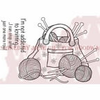 Woodware Clear Stamps 3.5"X5.5"-Knitting Bag