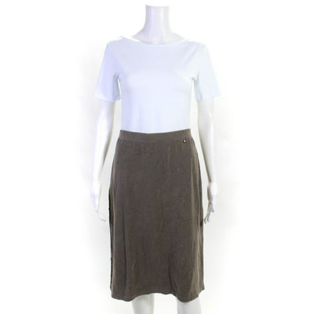 

Pre-owned|Sonia Rykiel Womens A Line Knee Length Skirt Brown Cotton Size Large