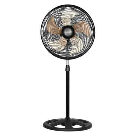 Brentwood 18 Inch Three Speed Industrial Pedestal Fan in Black