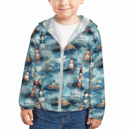 Gaeub Sea Marine And Lighthouse Print Athletic Sun Protection Hoodie for Kids Long Sleeve Outdoor UV Shirt Running Fishing Top for Boys Girls-4 Years
Gaeub Sea Marine And Lighthouse Print Athletic Sun Protection Hoodie for Kids Long Sleeve Outdoor UV Shirt Running Fishing Top for Boys Girls-4 Years