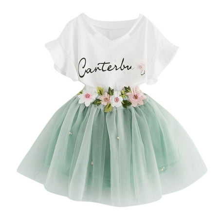 Fesfesfes Toddler Kids Baby Girls Outfit Clothes Printing T-Shirt Tops+Floral Skirt 1Set
Fesfesfes Toddler Kids Baby Girls Outfit Clothes Printing T-Shirt Tops+Floral Skirt 1Set
