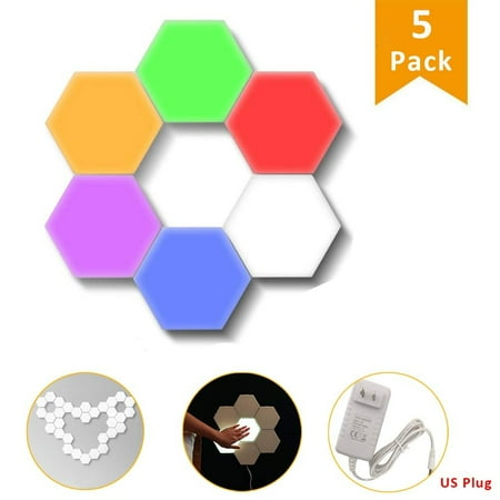 Roliyen Hexagonal Wall Light Diy Modular Touch Sensitive Lights