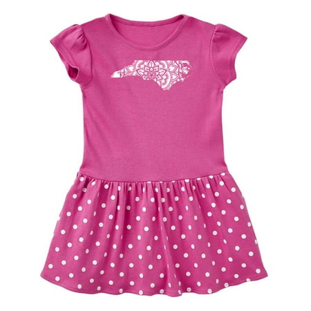 Inktastic North Carolina Silhouette Mandala Gift Baby Girl Dress