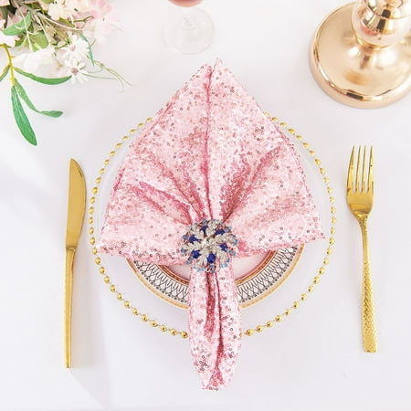 Wedding Linens Inc. (10pcs) 20 x20 Sequin Taffeta Napkins for Wedding Luxury Events Party use - Pink
Wedding Linens Inc. (10pcs) 20 x20 Sequin Taffeta Napkins for Wedding Luxury Events Party use - Pink