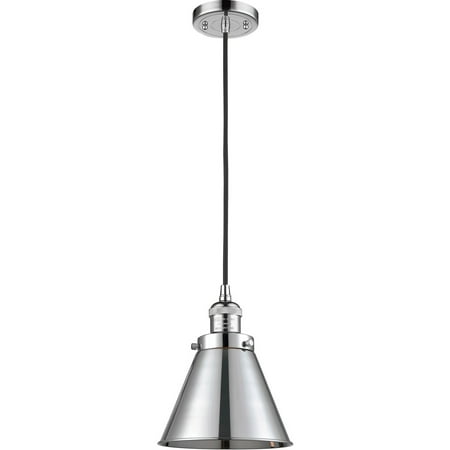 Polished Chrome Tone Mini Pendants 8 Wide Steel/Cast Brass Medium Base 1 Light Fixture 
Polished Chrome Tone Mini Pendants 8 Wide Steel/Cast Brass Medium Base 1 Light Fixture