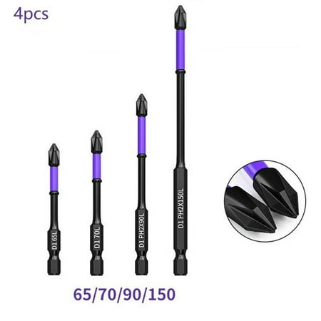 4PC Non-slip PH2 Magnetic Batch Head Cross Screwdriver Hardness Impact Drill Bit
4PC Non-slip PH2 Magnetic Batch Head Cross Screwdriver Hardness Impact Drill Bit