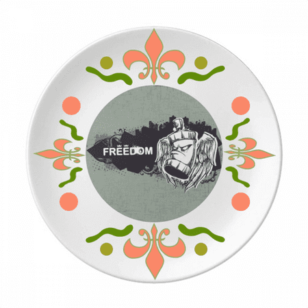 Hip-Hop Freedom Holy Grail Flower Ceramics Plate Tableware Dinner Dish