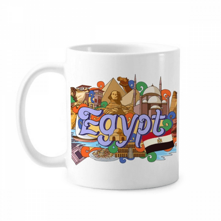 Pharaoh Pyrad Egypt Graffiti Mug Pottery Cerac Coffee Porcelain Cup Tableware