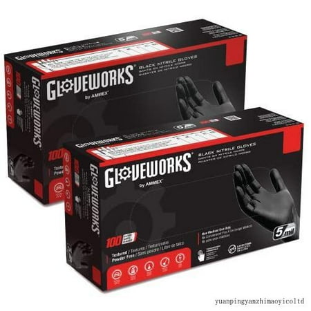 Black Disposable Nitrile Industrial Gloves 5 Mil Latex & Powder-Free Food-Safe Textured X-Large 2 Boxes Of 100
Black Disposable Nitrile Industrial Gloves 5 Mil Latex & Powder-Free Food-Safe Textured X-Large 2 Boxes Of 100