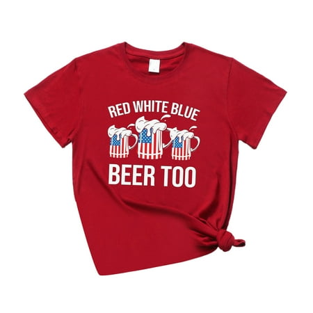 Fsqjgq T Shirts for Women Cotton Polyester Spandex Shirt Red White Blue T Shirt Women Short Sleeve Tee Shirt Pajama Shirts Women Cotton S
Fsqjgq T Shirts for Women Cotton Polyester Spandex Shirt Red White Blue T Shirt Women Short Sleeve Tee Shirt Pajama Shirts Women Cotton S