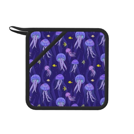1 PCS Pot Holders for Kitchen - Heat Resistant Silicone Pot Holders with Hanging Loop Yellow Fish Purple Jellyfish Non Slip Oven Hot Pads Potholders for Decor Baking Cooking Kitchen
1 PCS Pot Holders for Kitchen - Heat Resistant Silicone Pot Holders with Hanging Loop Yellow Fish Purple Jellyfish Non Slip Oven Hot Pads Potholders for Decor Baking Cooking Kitchen