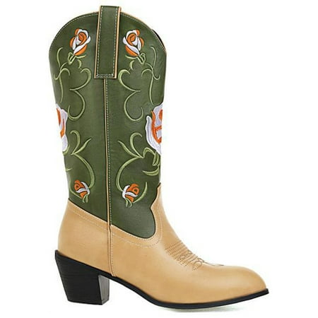 Eloshman Women Fashion High Calf Booties Outdoor Slip Resistant Bike Boot Vintage Pull On Winter Shoe Green 12
Eloshman Women Fashion High Calf Booties Outdoor Slip Resistant Bike Boot Vintage Pull On Winter Shoe Green 12