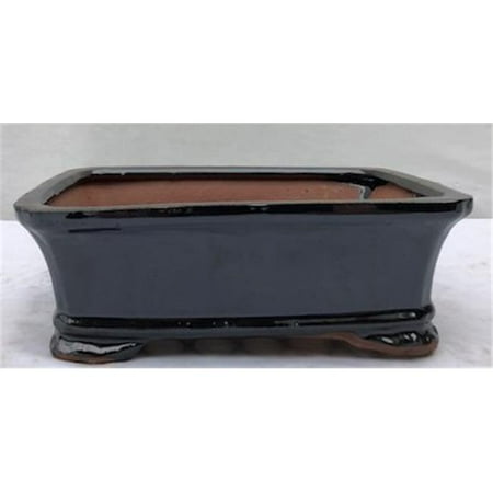 Ceramic Bonsai Pot Black - Rectangle