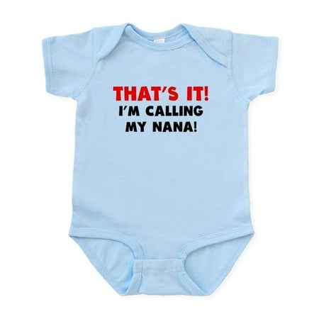 CafePress - Thats It Im Calling My Nana Body Suit - Baby Light Bodysuit Size Newborn - 24 Months
CafePress - Thats It Im Calling My Nana Body Suit - Baby Light Bodysuit Size Newborn - 24 Months