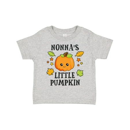 Inktastic Nonnas Little Pumpkin with Leaves and Stars Gift Toddler Boy or Toddler Girl T-Shirt
