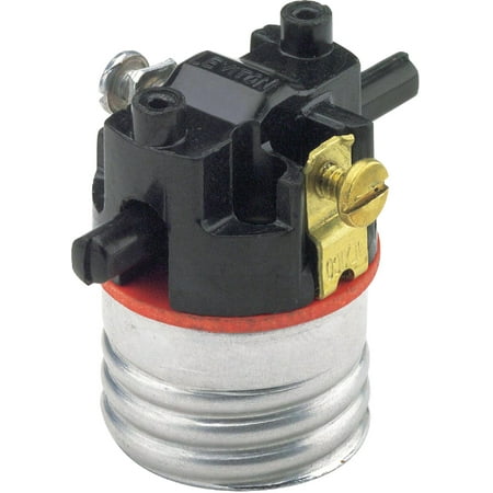 2PC Leviton Leviton Push-Through Interior Lamp Socket Black