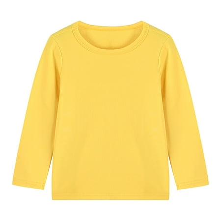 Miluxas Girls Long Sleeve Tees Clearance Basic Crewneck Soft T-shirts Toddlers Long-Sleeve T-Shirts Yellow 2 Years(100)
Miluxas Girls Long Sleeve Tees Clearance Basic Crewneck Soft T-shirts Toddlers Long-Sleeve T-Shirts Yellow 2 Years(100)