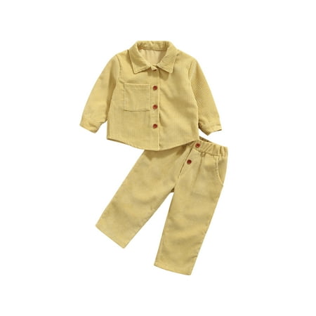 Sunisery Autumn Fashion Kids Baby Girls 2Pcs Clothes Corduroy Long Sleeve Single Breasted Jacket Tops Pants Sets Yellow 2-3 Years
Sunisery Autumn Fashion Kids Baby Girls 2Pcs Clothes Corduroy Long Sleeve Single Breasted Jacket Tops Pants Sets Yellow 2-3 Years