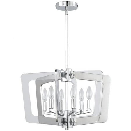 6 Light Chandelier Polished Chrome - 13 x 20 x 20 in.
6 Light Chandelier Polished Chrome - 13 x 20 x 20 in.